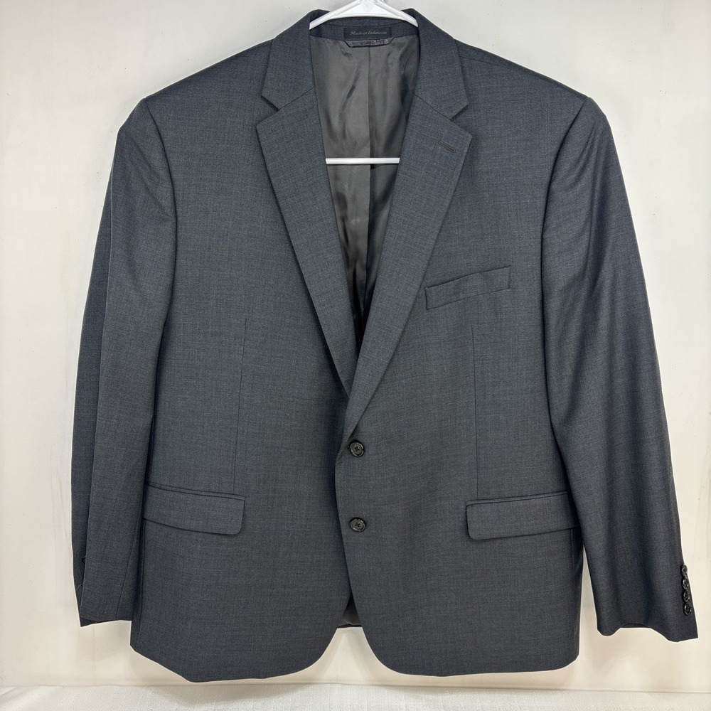 Lauren Ralph Lauren Men's‎ Gray Blazer Suit Jacket 100% Wool Size 48R EUC